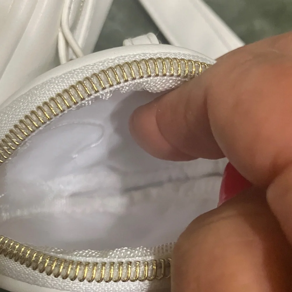 White Quilted Mini Backpack with Gold Hardware